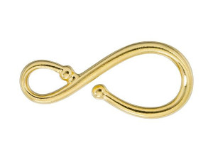 TierraCast Gold-Plated Pewter Large Classic Hook Clasp TierraCast Gold-Plated Pewter Large Classic Hook Clasp
