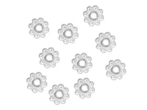 TierraCast Silver 6mm Beaded Heishi Daisy Spacer TierraCast Silver 6mm Beaded Heishi Daisy Spacer