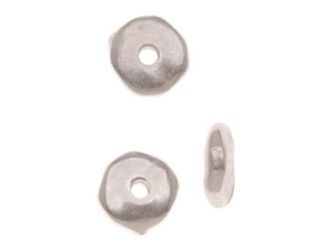 TierraCast Silver 7mm Nugget Heishi Spacer TierraCast Silver 7mm Nugget Heishi Spacer