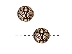 TierraCast Silver Antique 8mm Spiral Bead