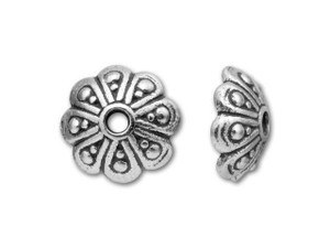 TierraCast Silver Antique Oasis Bead Cap TierraCast Silver Antique Oasis Bead Cap