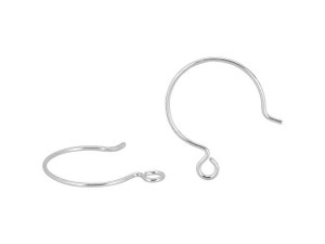 TierraCast Sterling Silver French Hook Earwire with Regular Loop (1 Pair) TierraCast Sterling Silver French Hook Earwire with Regular Loop (1 Pair)