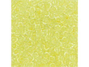 TOHO 11/0 Glow in the Dark Crystal/Bright Blue Round Bead 2.5-Inch Tube