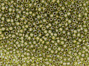 TOHO 11/0 Round Seed Bead 24K Gold-Lined Peridot, 2.5-Inch Tube TOHO 11/0 Round Seed Bead 24K Gold-Lined Peridot, 2.5-Inch Tube