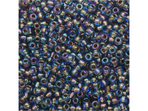 TOHO 11/0 Round Seed Bead 24K Gold-Lined Rainbow Light Sapphire, 2.5-Inch Tube TOHO 11/0 Round Seed Bead 24K Gold-Lined Rainbow Light Sapphire, 2.5-Inch Tube