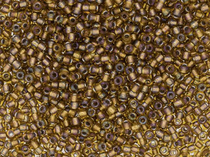 TOHO 11/0 Round Seed Bead 24K Gold-Lined Rainbow Topaz, 2.5-Inch Tube TOHO 11/0 Round Seed Bead 24K Gold-Lined Rainbow Topaz, 2.5-Inch Tube