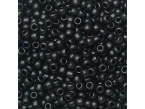 TOHO 11/0 Semi-Glazed Jet Round Bead 2.5-Inch Tube TOHO 11/0 Semi-Glazed Jet Round Bead 2.5-Inch Tube