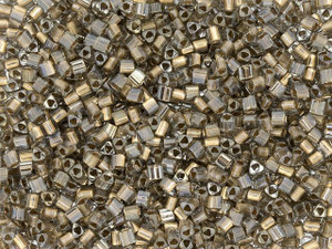 TOHO 11/0 Triangle Seed Bead 24K Gold-Lined Black Diamond, 2.5-Inch Tube TOHO 11/0 Triangle Seed Bead 24K Gold-Lined Black Diamond, 2.5-Inch Tube