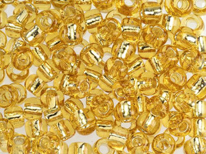 TOHO 3/0 Silver-Lined Lt Topaz Round Bead 2.5-Inch Tube TOHO 3/0 Silver-Lined Lt Topaz Round Bead 2.5-Inch Tube