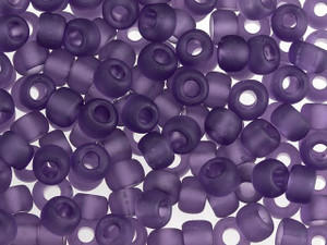 TOHO 3/0 Transparent-Frosted Sugar Plum Round Bead 2.5-Inch Tube TOHO 3/0 Transparent-Frosted Sugar Plum Round Bead 2.5-Inch Tube