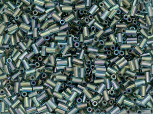 Toho Bugle Tube Beads Size #1 / 2x3mm Silver Line Crystal 8 Grams