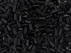 TOHO 3mm Bugle Beads Opaque Jet 2.5-Inch Tube TOHO 3mm Bugle Beads Opaque Jet 2.5-Inch Tube