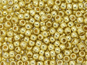 TOHO 6/0 PermaFinish Galvanized Yellow Gold Round Bead 2.5-Inch Tube TOHO 6/0 PermaFinish Galvanized Yellow Gold Round Bead 2.5-Inch Tube