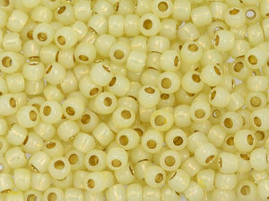 TOHO 6/0 PermaFinish Translucent Silver-Lined Jonquil Round Bead 2.5-Inch Tube TOHO 6/0 PermaFinish Translucent Silver-Lined Jonquil Round Bead 2.5-Inch Tube