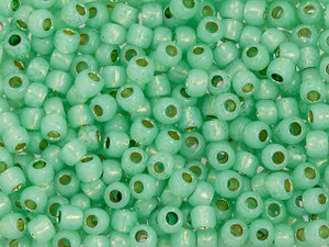 TOHO 6/0 PermaFinish Translucent Silver-Lined Peridot Round Bead 2.5-Inch Tube TOHO 6/0 PermaFinish Translucent Silver-Lined Peridot Round Bead 2.5-Inch Tube