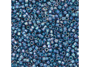 TOHO Aiko 11/0 Denim Blue-Lined Lt Amethyst Rainbow Precision Cylinder Seed Beads, 4g Pack TOHO Aiko 11/0 Denim Blue-Lined Lt Amethyst Rainbow Precision Cylinder Seed Beads, 4g Pack