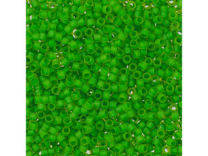 TOHO Aiko 11/0 Frosted Shamrock-Lined Jonquil Precision Cylinder Seed Beads, 4g Pack TOHO Aiko 11/0 Frosted Shamrock-Lined Jonquil Precision Cylinder Seed Beads, 4g Pack