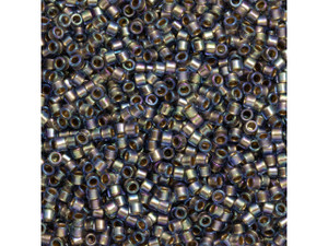 TOHO Aiko 11/0 Gold-Lined Lt Sapphire Rainbow Precision Cylinder Seed Beads, 4g Pack TOHO Aiko 11/0 Gold-Lined Lt Sapphire Rainbow Precision Cylinder Seed Beads, 4g Pack