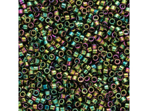 アイス TOHO Aiko 11/0 High-Metallic Green Iris Precision Cylinder