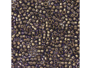 TOHO Aiko 11/0 Lt Tanzanite Gold Luster Precision Cylinder Seed Beads, 4g Pack TOHO Aiko 11/0 Lt Tanzanite Gold Luster Precision Cylinder Seed Beads, 4g Pack