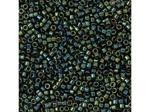 TOHO Aiko 11/0 Metallic Green-Brown Iris Precision Cylinder Seed Beads, 4g Pack TOHO Aiko 11/0 Metallic Green-Brown Iris Precision Cylinder Seed Beads, 4g Pack