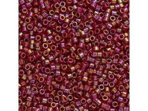 TOHO Aiko 11/0 Opaque Cherry Rainbow Precision Cylinder Seed Beads, 4g Pack TOHO Aiko 11/0 Opaque Cherry Rainbow Precision Cylinder Seed Beads, 4g Pack