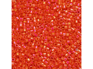 TOHO Aiko 11/0 Opaque Pumpkin Rainbow Precision Cylinder Seed Beads, 4g Pack