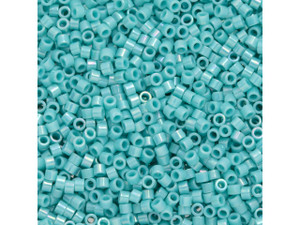 TOHO Aiko 11/0 Opaque Turquoise Rainbow Precision Cylinder Seed Beads, 4g Pack TOHO Aiko 11/0 Opaque Turquoise Rainbow Precision Cylinder Seed Beads, 4g Pack