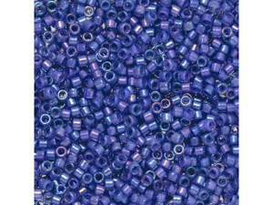 TOHO Aiko 11/0 Teal-Lined Lt Sapphire Rainbow Precision Cylinder