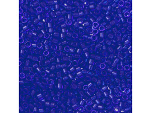 TOHO Aiko 11/0 Transparent Cobalt Precision Cylinder Seed Beads, 4g Pack