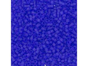 TOHO Aiko 11/0 Transparent Frosted Dark Sapphire Precision Cylinder Seed Beads, 4g Pack TOHO Aiko 11/0 Transparent Frosted Dark Sapphire Precision Cylinder Seed Beads, 4g Pack