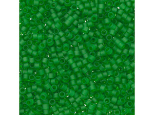 TOHO Aiko 11/0 Transparent Frosted Grass Green Precision Cylinder Seed Beads, 4g Pack TOHO Aiko 11/0 Transparent Frosted Grass Green Precision Cylinder Seed Beads, 4g Pack