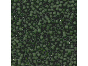 TOHO Aiko 11/0 Transparent Frosted Olivine Precision Cylinder Seed Beads, 4g Pack
