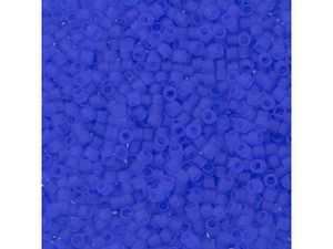 TOHO Aiko 11/0 Transparent Frosted Sapphire Precision Cylinder Seed Beads, 4g Pack TOHO Aiko 11/0 Transparent Frosted Sapphire Precision Cylinder Seed Beads, 4g Pack
