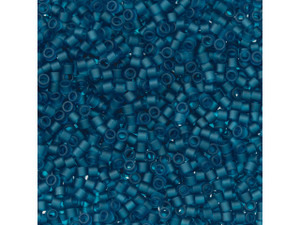 TOHO Aiko 11/0 Transparent Frosted Teal Precision Cylinder Seed Beads, 4g Pack