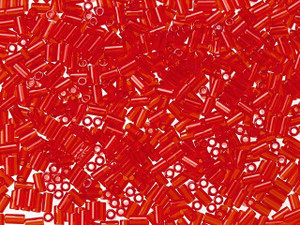 TOHO Bead Bugle 3mm Transparent Siam Ruby, 2.5-Inch Tube TOHO Bead Bugle 3mm Transparent Siam Ruby, 2.5-Inch Tube