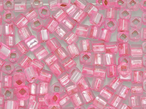 TOHO Bead Cube 4mm Silver-Lined Pink 2.5-Inch Tube TOHO Bead Cube 4mm Silver-Lined Pink 2.5-Inch Tube