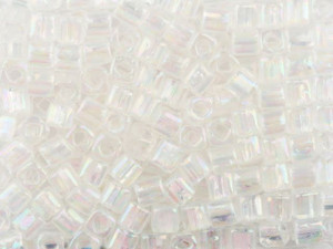 TOHO Bead Cube 4mm Trans-Rainbow Crystal 2.5-Inch Tube TOHO Bead Cube 4mm Trans-Rainbow Crystal 2.5-Inch Tube