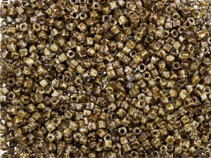 TOHO Bead Cube Hybrid 1.5mm Light Beige with Picasso Finish 2.5-Inch Tube TOHO Bead Cube Hybrid 1.5mm Light Beige with Picasso Finish 2.5-Inch Tube