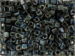 TOHO Bead Cube Hybrid 4mm Jet Picasso, 2.5-Inch Tube TOHO Bead Cube Hybrid 4mm Jet Picasso, 2.5-Inch Tube
