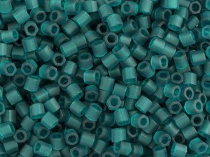 TOHO Bead Hex 8/0 Frosted Transparent Teal 2.5-Inch Tube TOHO Bead Hex 8/0 Frosted Transparent Teal 2.5-Inch Tube