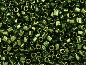 TOHO Bead Hex 8/0 Gold-Lustered Forest Green 2.5-Inch Tube TOHO Bead Hex 8/0 Gold-Lustered Forest Green 2.5-Inch Tube