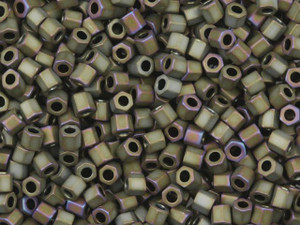 TOHO Bead Hex 8/0 Matte Raku Olive/Purple 2.5-Inch Tube TOHO Bead Hex 8/0 Matte Raku Olive/Purple 2.5-Inch Tube