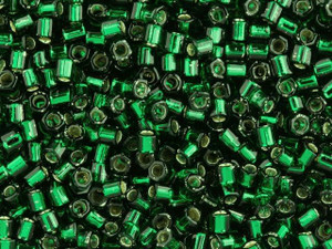 TOHO Bead Hex 8/0 Silver-Lined Emerald 2.5-Inch Tube TOHO Bead Hex 8/0 Silver-Lined Emerald 2.5-Inch Tube