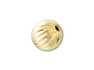 8mm Gold-Filled Round Corrugated Bead 8mm Gold-Filled Round Corrugated Bead