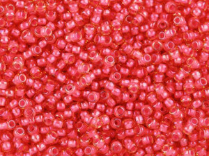 TOHO Bead Round 11/0 Coral Lined Amber, 2.5-Inch Tube TOHO Bead Round 11/0 Coral Lined Amber, 2.5-Inch Tube
