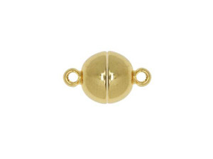 8mm Gold-Plated Round Magnetic Clasp 8mm Gold-Plated Round Magnetic Clasp