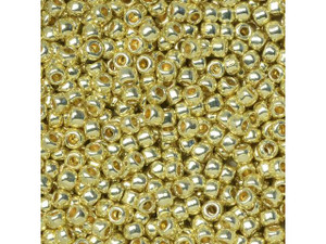 TOHO Bead Round 11/0 Frosted Galvanized Yellow Gold PermaFinish 2.5-Inch Tube TOHO Bead Round 11/0 Frosted Galvanized Yellow Gold PermaFinish 2.5-Inch Tube