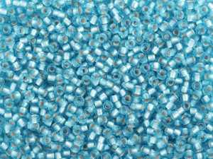 TOHO Bead Round 11/0 Frosted Silver-Lined Aqua, 2.5-Inch Tube TOHO Bead Round 11/0 Frosted Silver-Lined Aqua, 2.5-Inch Tube