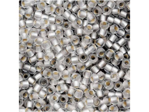 TOHO Bead Round 11/0 Frosted Silver-Lined Crystal, 2.5-Inch Tube TOHO Bead Round 11/0 Frosted Silver-Lined Crystal, 2.5-Inch Tube